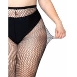 Leg Avenue – plus size harisnya, érzéki halszálka mintával