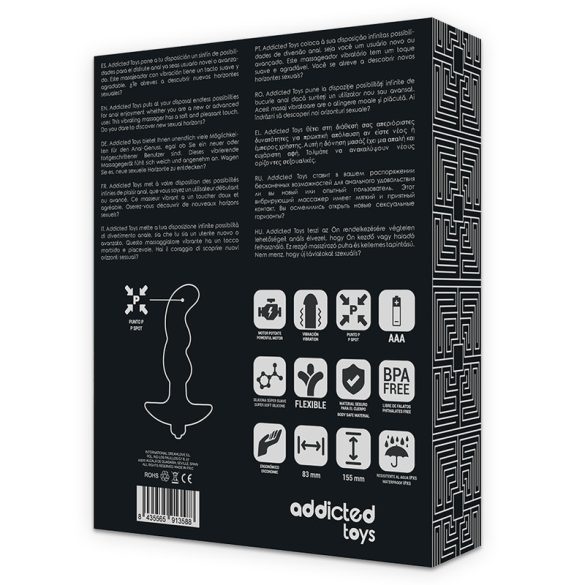 ADDICTED TOYS – fekete anál vibrátor (Model 2)