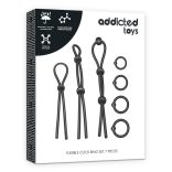 ADDICTED TOYS – rugalmas szilikon péniszgyűrű készlet 7 db