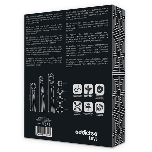 ADDICTED TOYS – rugalmas szilikon péniszgyűrű készlet 7 db