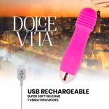 DOLCE VITA – újratölthető vibrátor, 7 sebességgel, rózsaszín