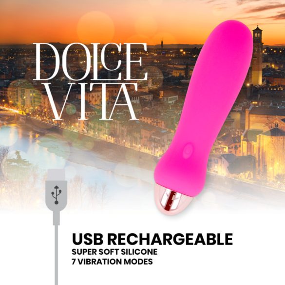 DOLCE VITA – újratölthető vibrátor öt színben, 7 sebességgel