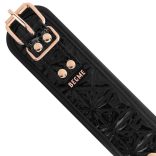 BEGME - fekete nyakörv mellbimbóklipszekkel, prémium hatás