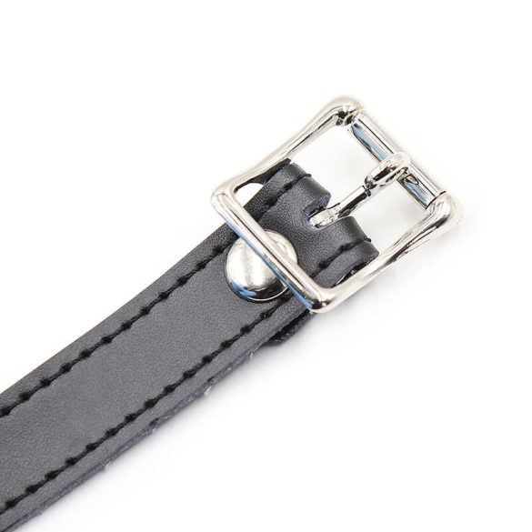 OHMAMA FETISH – szilikon golyós gag bőr övvel (lakattal)