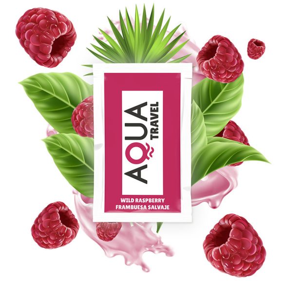 AQUA TRAVEL – prémium vízbázisú síkosító 6 ml, vadmálna ízű