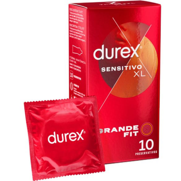 Durex Sensitive XL – extra érzékeny óvszer, 10 darabos