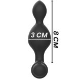 BLACK&SILVER – Tucker small – távirányítós szilikon anál plug