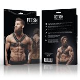 Fetish Submissive - férfi eco-bőr mellheveder szegecsekkel