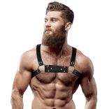 FETISH SUBMISSIVE ATTITUDE – eco-bőr bulldog mellkaspánt M/L