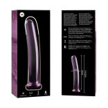 Ibiza Nebula Series 8 – pink boroszilikát üveg dildo 14,5 cm