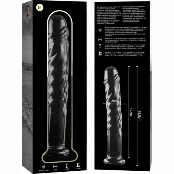 Ibiza Nebula Series – tiszta boroszilikát üveg dildo 18,5 cm