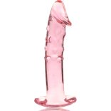 Ibiza Nebula 19 – prémium üveg dildo, rózsaszín, 18,5 cm