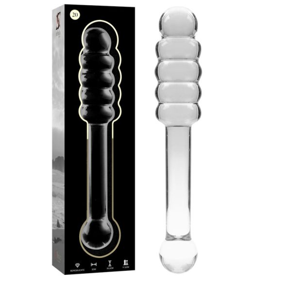 Ibiza Nebula Series - Prémium boroszilikát üveg dildo 20,5 cm