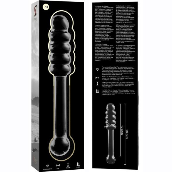 Ibiza Nebula Series - Prémium boroszilikát üveg dildo 20,5 cm