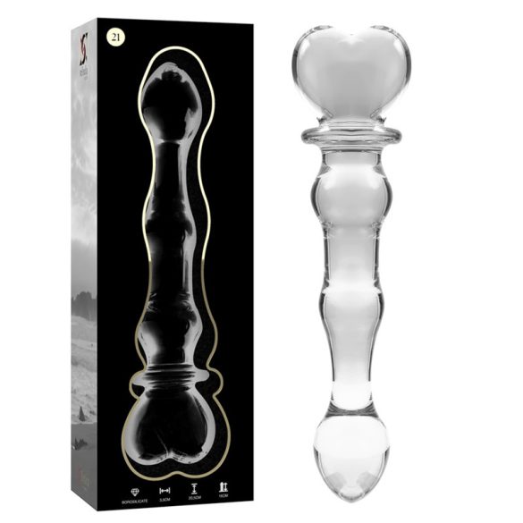 Ibiza Nebula Series - elegáns boroszilikát üveg dildo 20,5 cm