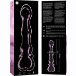 IBIZA Nebula – boroszilikát üveg dildo, 20,5 cm rózsaszín