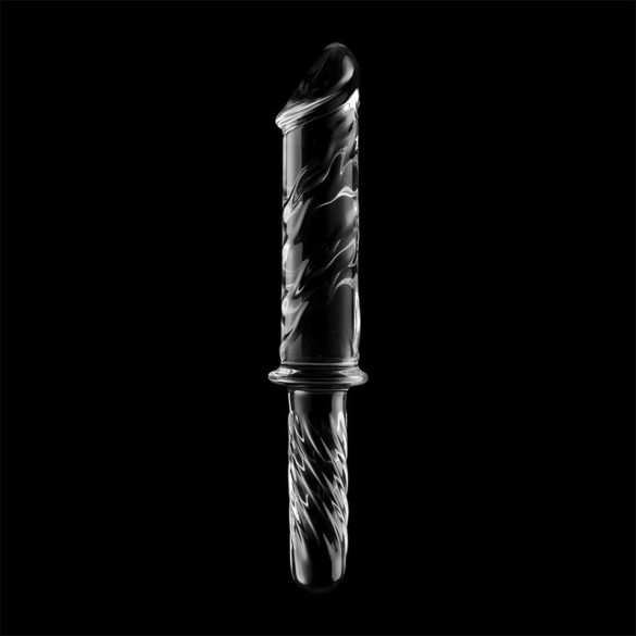 Ibiza Nebula 24 – átlátszó boroszilikát üveg dildó 28,5 cm