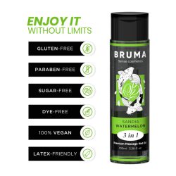   BRUMA - prémium masszázsolaj: 3 az 1-ben, dinnye illatú 100 ml