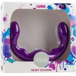 ALIVE LUNA – dupla behatolású vibrátor lila szilikonból