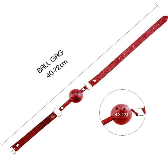 ALIVE – diszkrét lélegző szájkosár, piros színben