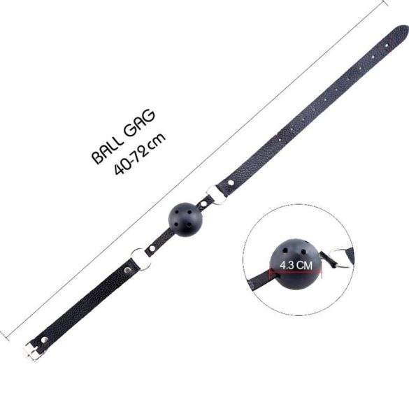 ALIVE - diszkrét lélegző szájkosár fekete színben