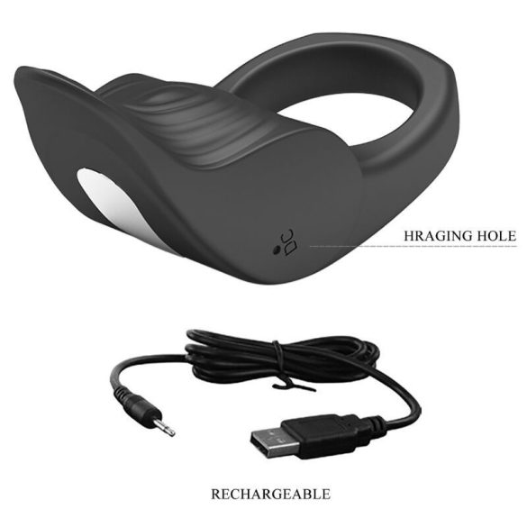 Pretty Love Susanna – vibráló péniszgyűrű fekete