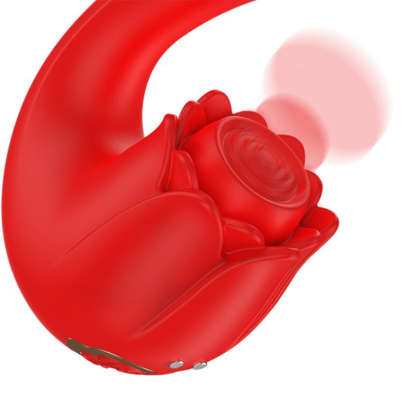 MIA - Selena stimuláló vibrátor ütésekkel, vörös