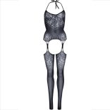 LEG AVENUE - csipkével díszített bodystocking intim viselet