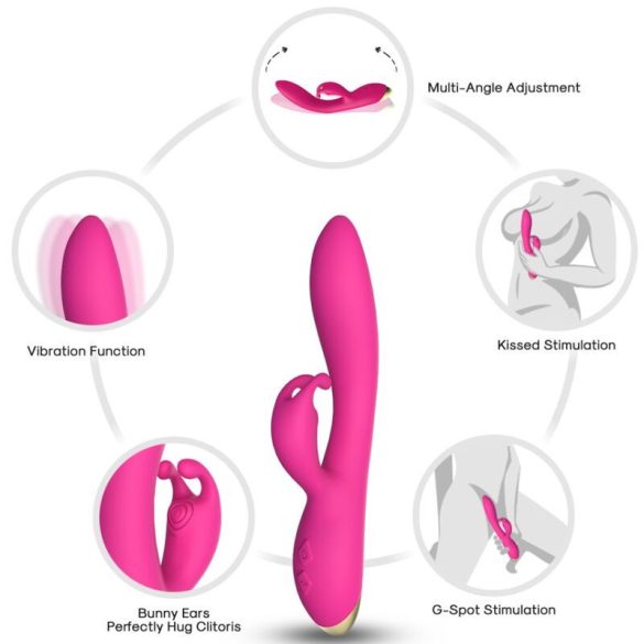 ARMONY Bonnie – prémium nyuszi vibrátor fukszia színben