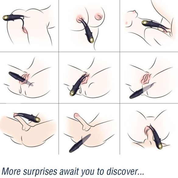 ARMONY - kék dupla vibrátor, érzéki kényeztetéshez