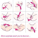 ARMONY – dupla fejű masszírozó és vibrátor fukszia színben