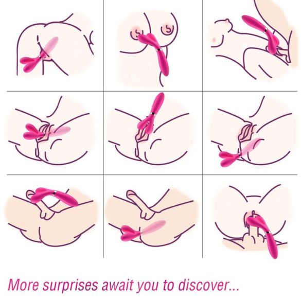 ARMONY – dupla fejű masszírozó és vibrátor fukszia színben