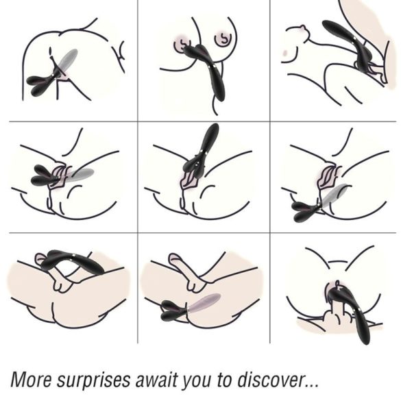 ARMONY Y-WAND – dupla fejű masszírozó és vibrátor, fekete