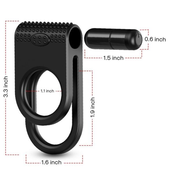 ARMONY – fekete páros dupla vibráló gyűrű