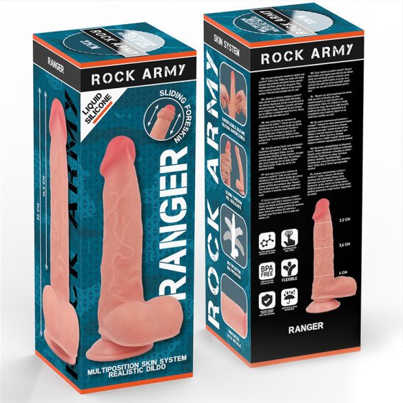 ROCKARMY - prémium folyékony szilikon masszírozó 22 cm