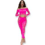 CHILIROSE - érzéki fuchsiai top és nadrág szett
