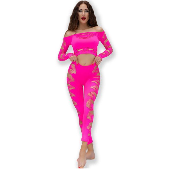 CHILIROSE - érzéki fuchsiai top és nadrág szett