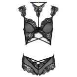 LIVCO CORSETTI FASHION – érzéki fekete melltartó és bugyi L/XL