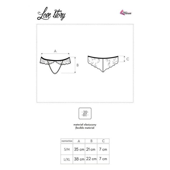 LIVCO CORSETTI FASHION – érzéki, nyitott bugyi fekete színben