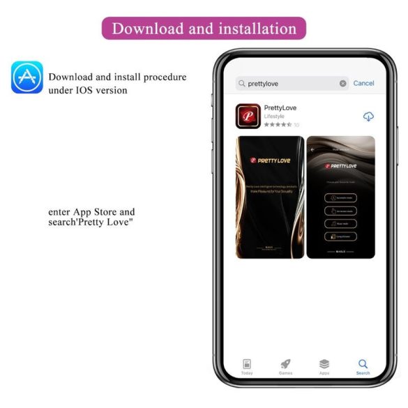 Pretty Love – app-os vezérlésű vibráló tojás, lila