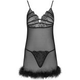 LIVCO CORSETTI FASHION – érzéki babydoll fekete tanga combo