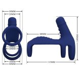 PRETTY LOVE - kék vibráló gyűrű hosszabbítóval