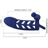 PRETTY LOVE – szilikonos vibráló gyűrű kék színben