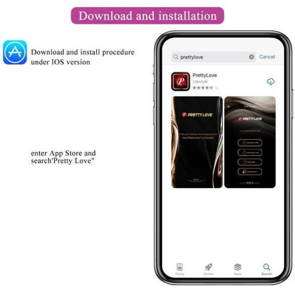 PRETTY LOVE - HECTOR – elektroshock vibrátor ingyenes app-pel