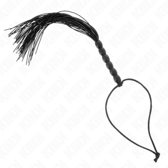 KINK – mini szilikon ostor 6 fekete gyöngyökkel