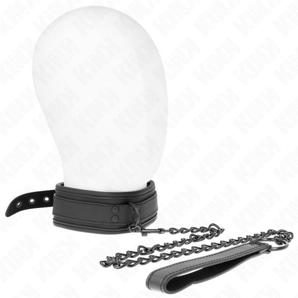 KINK – állítható neopréna bondage nyakörv övvel