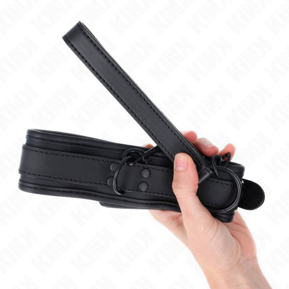 KINK – állítható neopréna bondage nyakörv övvel