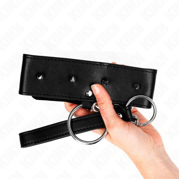 KINK - állítható nyaklánc ezüst tűkkel és póráz 36-43 cm