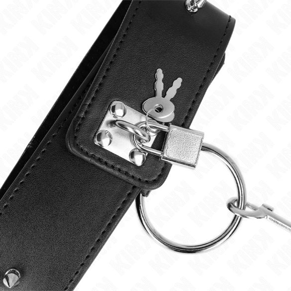 KINK - állítható nyaklánc ezüst tűkkel és póráz 36-43 cm