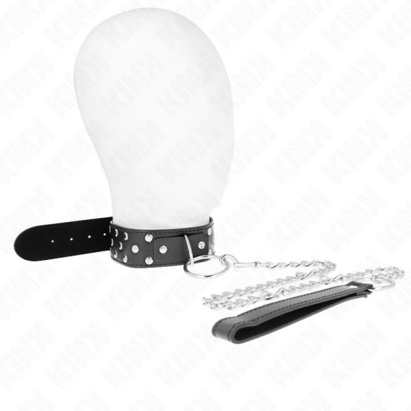 KINK – állítható nyaklánc övvel, fekete, 36-50 cm